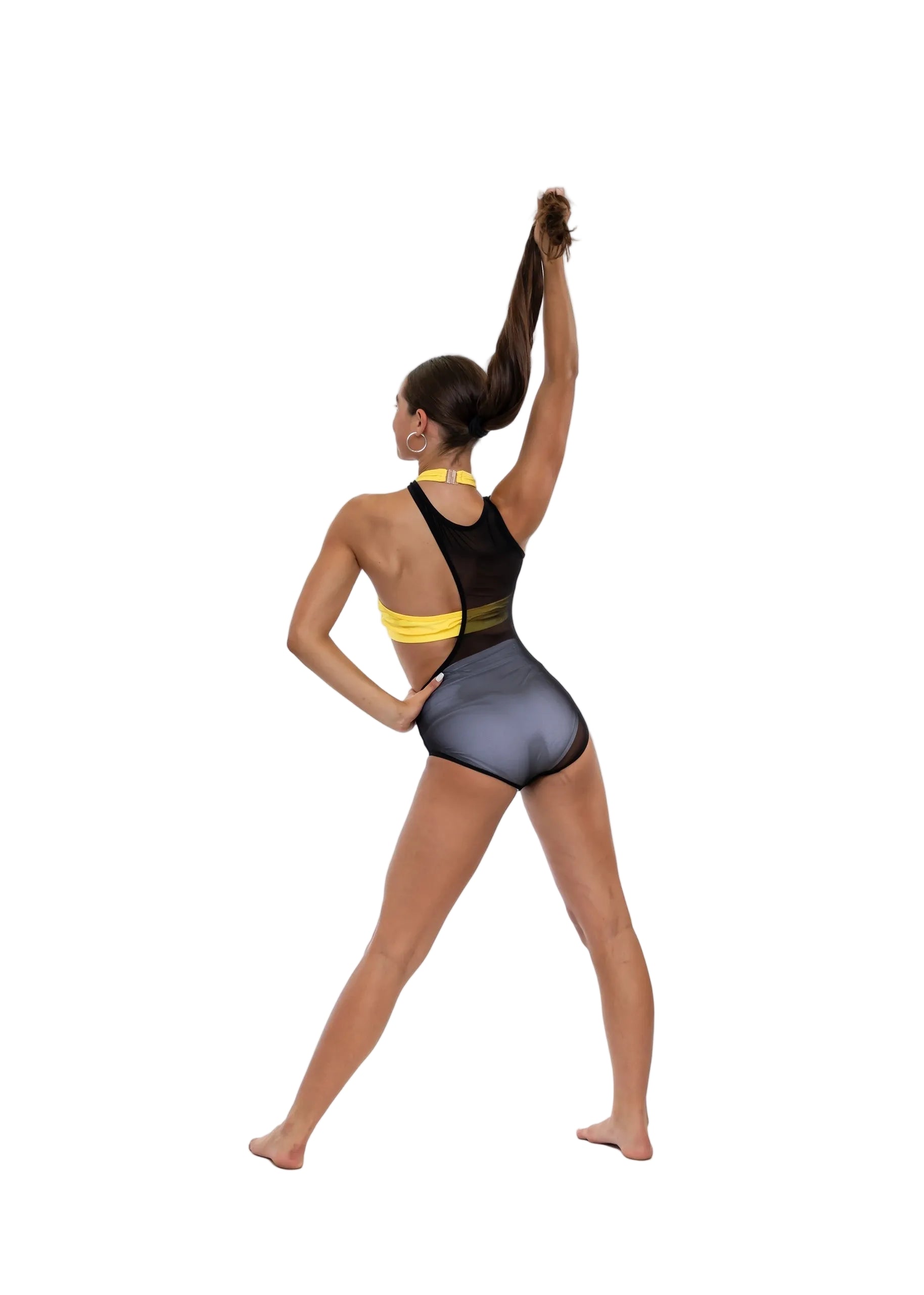 Sculpt Mesh Sleeveless Leotard