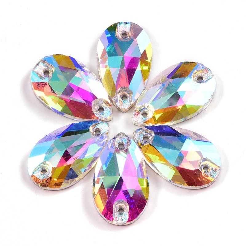 Crystal AB - Teardrop (6-12pcs)