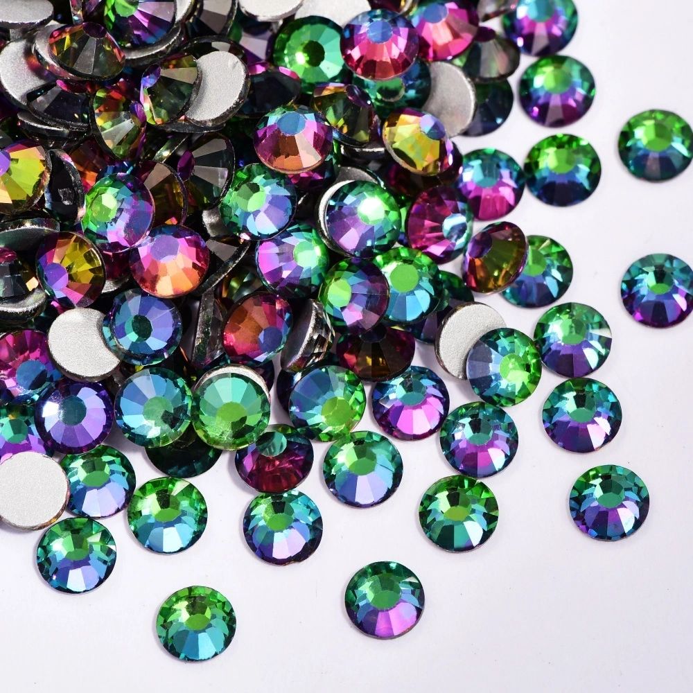 Green Volcano - Non Hotfix Rhinestones