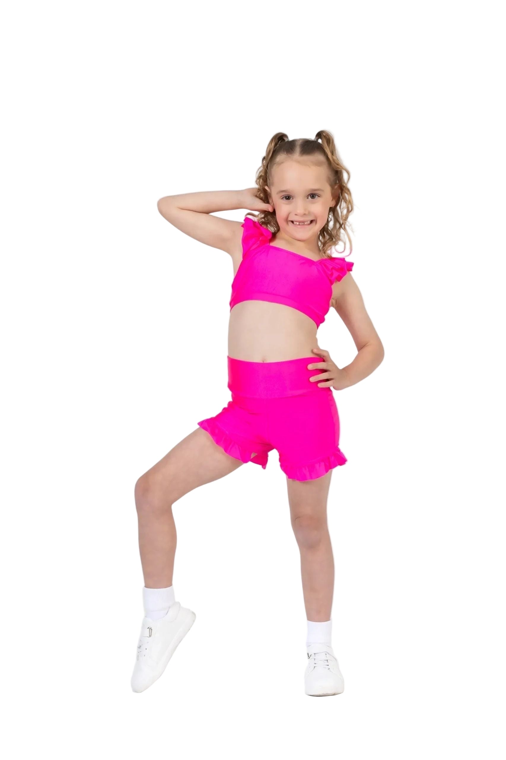 High Waist Ruffle Shorts (Size down generous sizing)