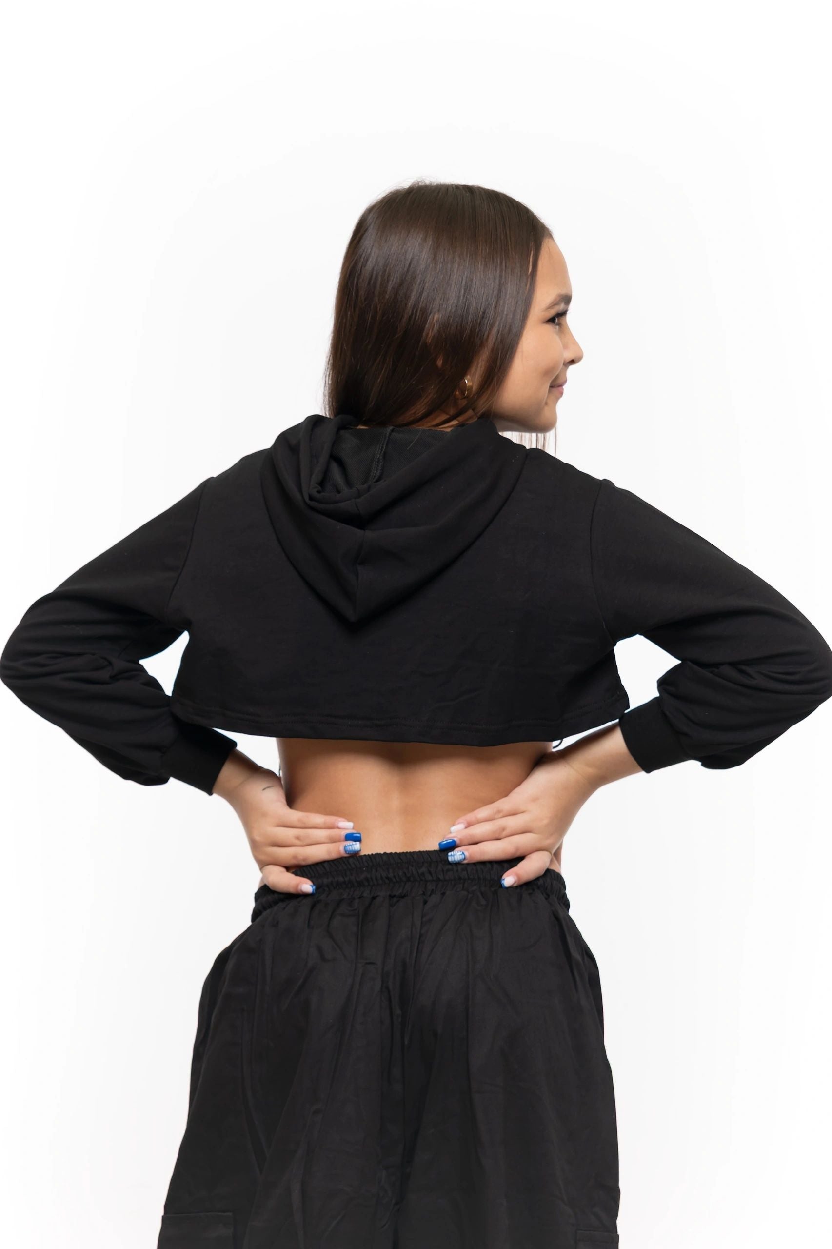 Hip Hop Long Sleeve Hoodie Shrug