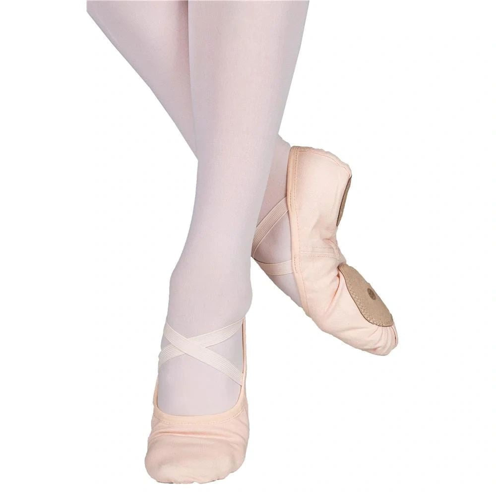 PW Stretch Canvas Split Sole Flats Adult - Pink