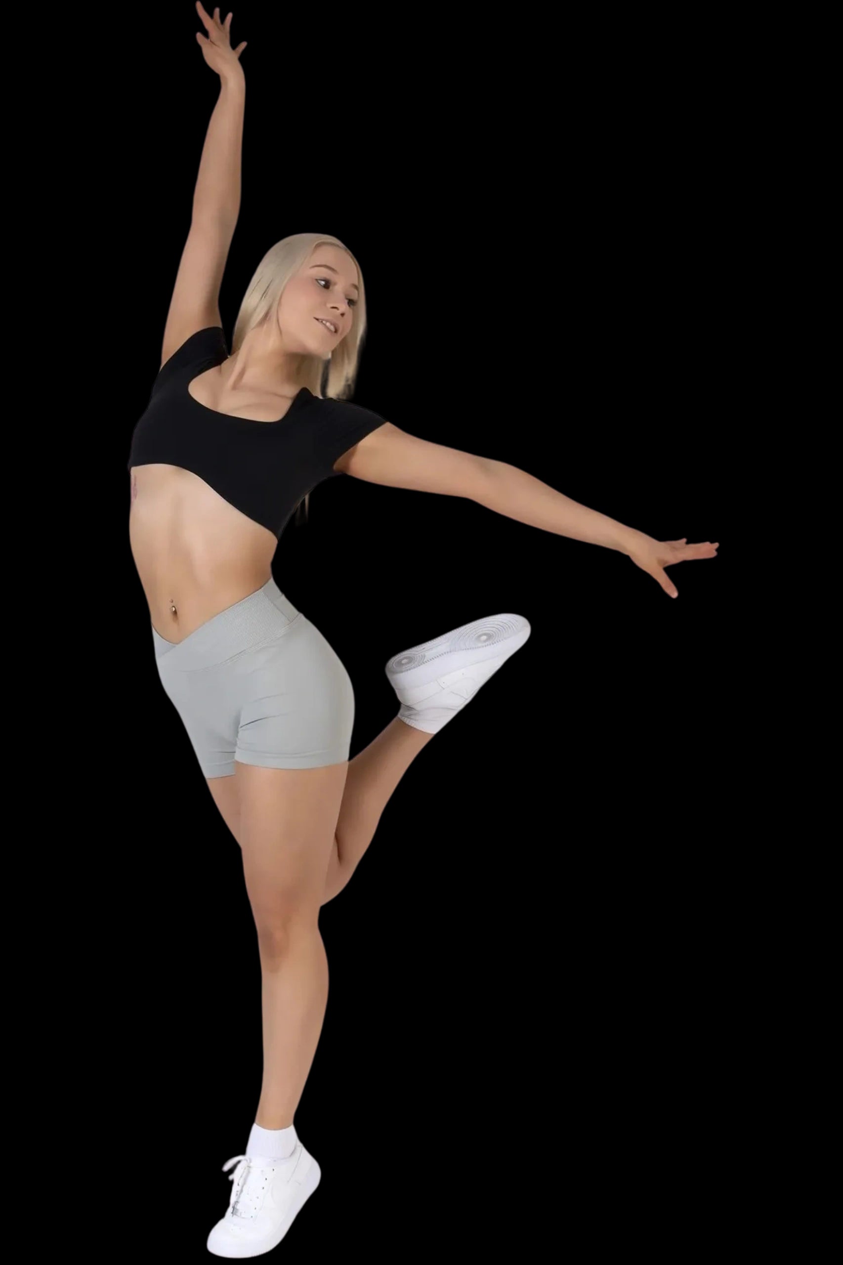 Seamless V-Front Scrunch Shorts - Mini